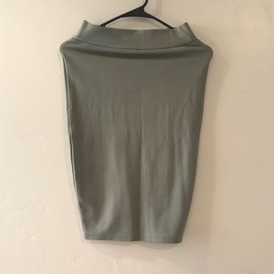 Olive pencil skirt